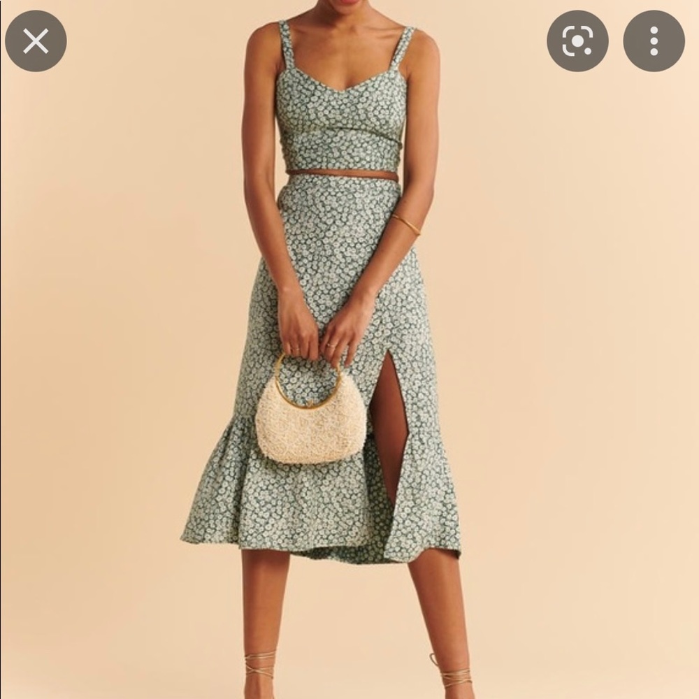 Abercrombie & Fitch green floral set